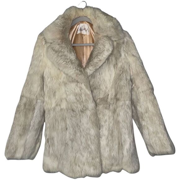 Elam Vintage 100% French Rabbit Hair Coat collared size Med. - Picture 1 of 6